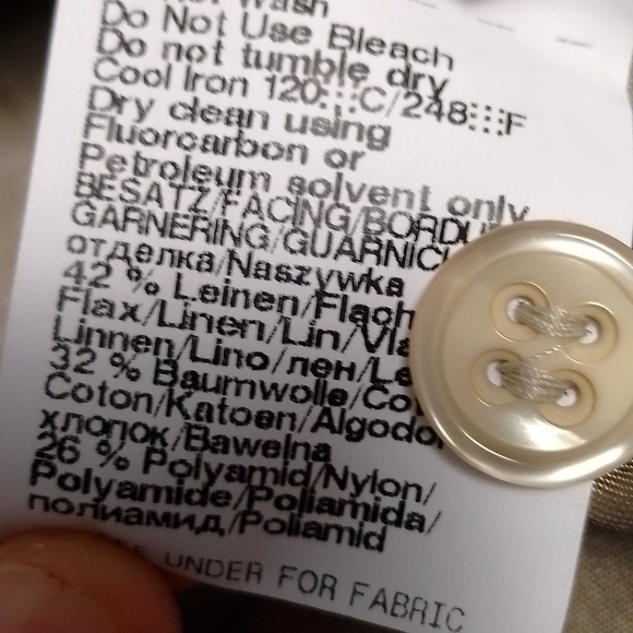 Vintage Taifun grey blazer. Eyelet design size 4 linen.  Office business Spring - Picture 4 of 5